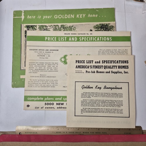 1950 vtg golden key - key, homes